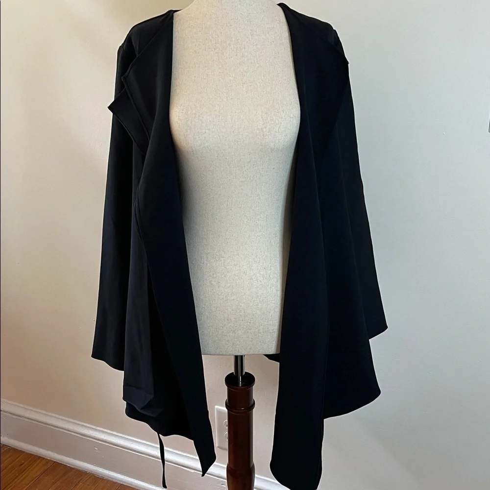 Chico’s Black Drape Tie Front Jacket – Size 0 – New With Tags